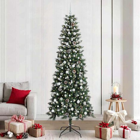 Künstlicher Weihnachtsbaum mit 300 LEDs mit Ständer Grün 240 cm (1/5)