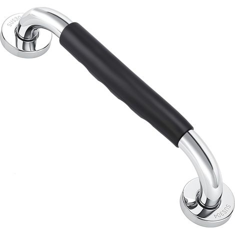 Poignée de Baignoire 50cm Barre d'appui en Acier Inox et Poignée en Silicone de Sécurité de Salle de Bain Manche pour les Personnes Handicapées, les Personnes Âgées et les Femmes Enceintes (1/5)