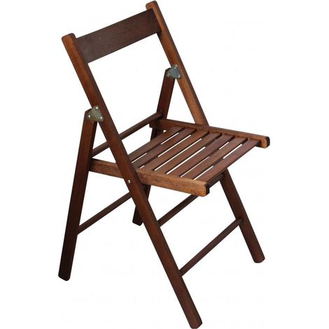 Klappstuhl aus Buchenholz ohne Dogo -Armlehnen - Brown