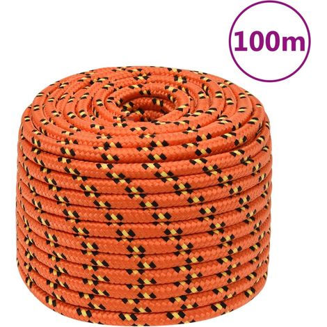 Bootsseil Orange 12 mm 100 m Polypropylen