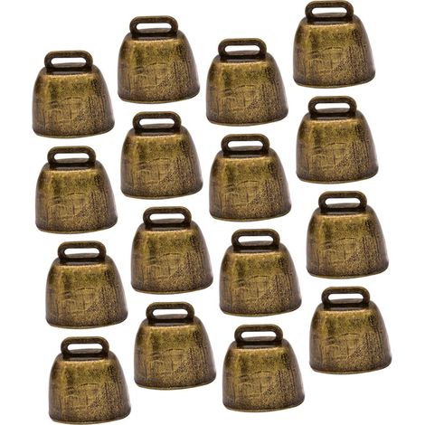 16pièces Cloches pour Bétail Suspendues Fer Ornements Décoratifs pour Vaches et Moutons Fournitures Élevage Anti-fugue (1/5)