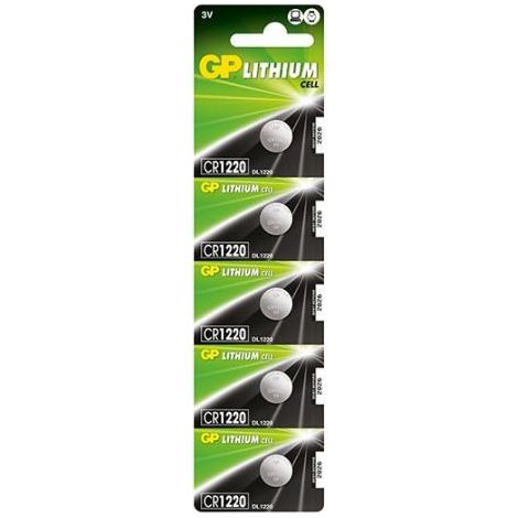 Gp Batteries Confezione 5 Batterie Litio a Bottone CR1220 (1/2)