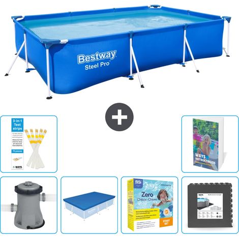 Bestway Steel Pro Rechteckig - 300x201x66 cm - 7-teilig S259