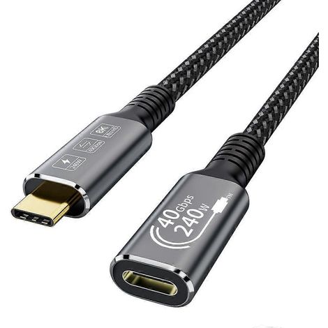 USB 4.0-Kabel, 40 Gbit/s Datenübertragung, 240 W USB-C-zu-USB-C-Kabel, Schnellladefunktion, 8K
