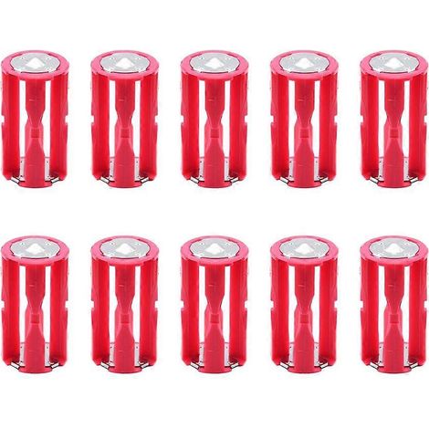 10 Stück Parallel-Batterieadapter-Batteriehalter, wiederverwendbar, rostfrei, praktischer AAA-zu-C-Größenkonverter (1/5)