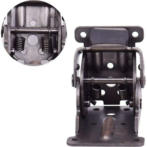 Charnière Pliante Autobloquante, 4 Pcs charnière pliante pour armoire de cuisine, Charnière Pliante Pied 90 Degrés en Tôle d'acier, Verrouillage Extension Table Support d'étagère Pliable (1/4)