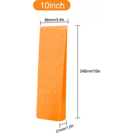 Coin de débardage (orange de 25 cm) Coins de débardage de 8 et 10 pouces, outils de débardage, tronçonneuses, accessoires pour tronçonneuses, outils de débardage et de jardinage (1/5)