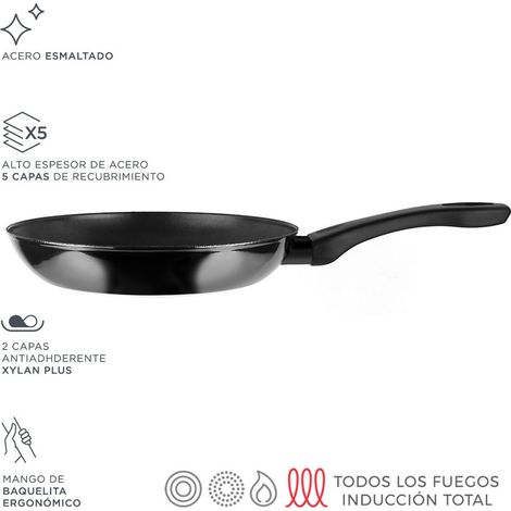 Padella Indutherm Ø26cm Acciaio AISI 430 Nero Fagor (1/5)