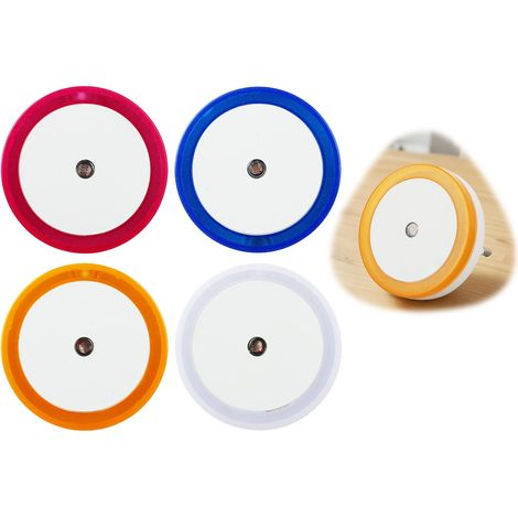 4er-Pack LED-Nachtlicht mit Dämmerungssensor – Automatische Dimmfunktion, kompaktes und energieeffizientes Design für Schlafzimmer, Badezimmer, Küche und Flur, beruhigendes indirektes Licht [Energiekl