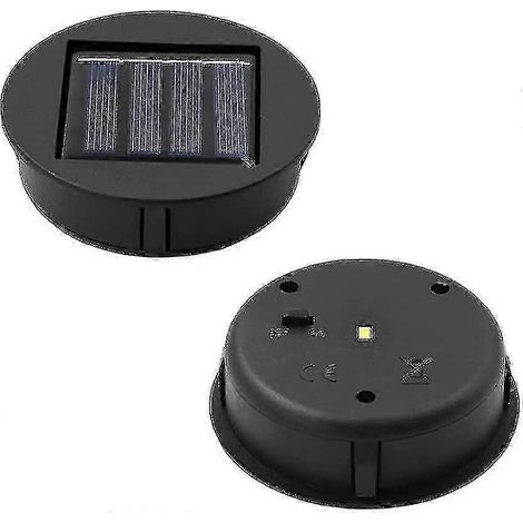 Ampoule solaire de rechange avec ampoule de 8 cm, 2 couvercles de rechange pour lanterne solaire, ampoule de rechange pour lanternes suspendues, kit de bricolage pour éclairage solaire LED de jardin (1/5)