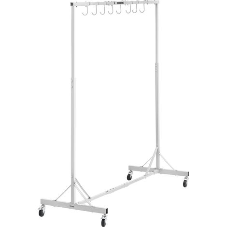 Support de peinture réglable de 5 à 7 pieds, capacité de 66 lbs, rack de séchage avec 8 crochets et 4 roues pivotantes pour (1/5)