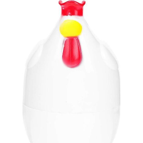 Cuiseur à œufs vapeur pour micro-ondes, récipient à œufs créatif en forme de poulet, blanc, 1 pièce, pour la préparation du petit-déjeuner (1/5)