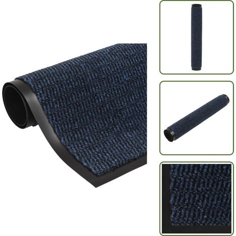Paillasson touffeté 60x150 cm Bleu - Tapis D'entrée - Paillasson Intérieur - Tapis De Porte - Matelas D'accueil - Nettoyage Des Chaussures (1/5)