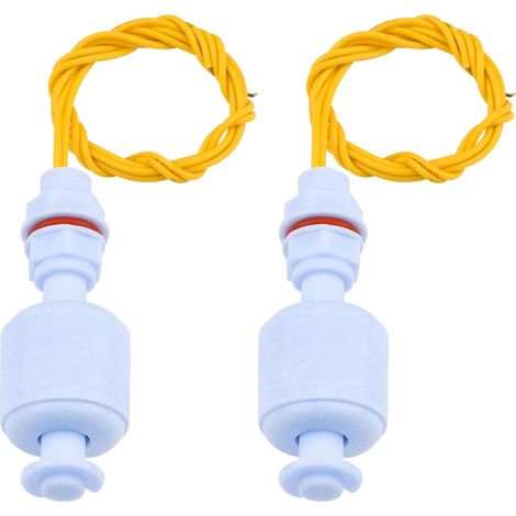 Lot de 2 capteurs de niveau d'eau, flotteur liquide pour hydroponiques, jardinage, aquarium, piscine – 10 W, 52 mm (1/5)