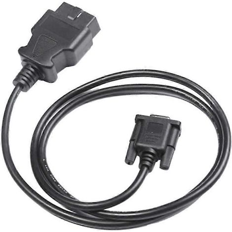 Câble adaptateur OBD2 16 broches vers DB9 9 broches (port série RS232) pour diagnostic automobile (1/4)