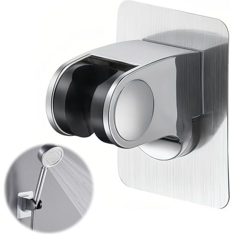 Support De Douche Réglable, Support Autocollant Et Antirouille Pour Douchettes à Main, Compatibilité Universelle Pour Surfaces Lisses, Carreaux