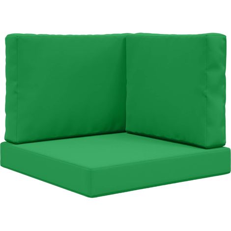 Coussin de canapé d'extérieur 3 pcs Vert Polyester