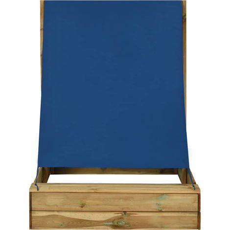 vidaXL Arenero con tejado de madera de pino impregnada 160x100x133 cm (1/2)