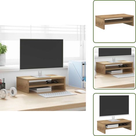 Monitorständer Artisan-Eiche 42x24x13 cm Holzwerkstoff - Monitorständer - Computerständer - Bildschirmständer - Tastaturständer
