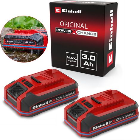 Einhell 3.0Ah Battery Power X-Change SEALED PLUS 18V Dust + Water Proof IP57 X 2 (1/5)