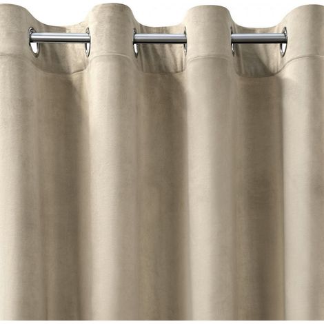 RIDEAU PRÊT À POSER EUROFIRANY D91 ROSA ŒILLETS 140X250CM BEIGE CLAIR (1/5)