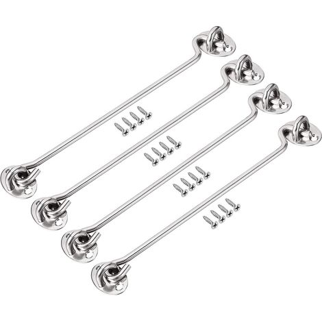 4 pièces. 10" Kabine Ösenverriegelung Tür schwenkbar Haken mit Montageschraube (1/5)