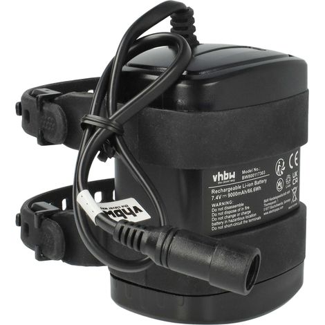vhbw Akkupack für Fahrradlampen wasserdicht (9000 mAh, 7,4 V, Li-Ion) (1/5)