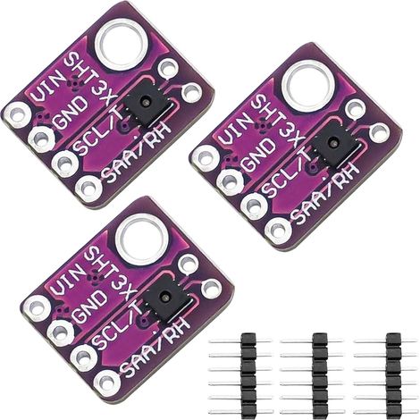 SHT31-D Lot de 3 capteurs de température et d'humidité numériques avec interface IIC I2C, 2,4  5,5 VDC (1/5)