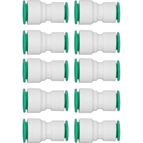 10 Stück Schnellkupplungs-Rohrverbinder, gerader Reduzierverbinder für Wasserschläuche zur Bewässerung, 25 x 20 mm (1/5)