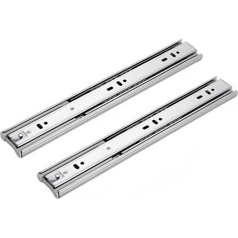 Correderas para cajones,1 par (2 rieles),Guías para cajones,Rieles para cajones,Cierre suave y silencioso,S: 34,5 x 4,5 x 0,8 cm (1/5)
