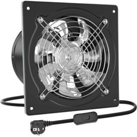 Pair Ventilateur Mural 150mm Extracteur d'air avec Clapet Anti-Retour Matériau Métallique avec EU Plug pour Bureau Grenier Garage Cuisine Salle de Bain (1/5)