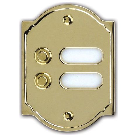 Campanello incasso Alubox 2P con portanomi 50CL2OL
