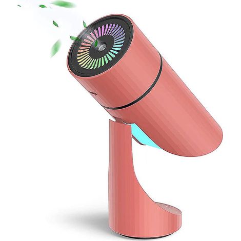 Ultraschall-Luftbefeuchter mit 260-ml-Wassertank und Nachtlicht, leiser Betrieb für Zuhause, Büro und Auto – Rosa (1/5)