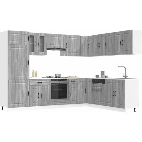vidaXL Ensemble d'armoires de cuisine 14 pcs Kalmar bois d'ingénierie (1/5)