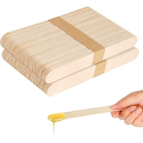 100 Pièces Spatule à Épilation, 5.9 Inch Spatule Bois (1/5)