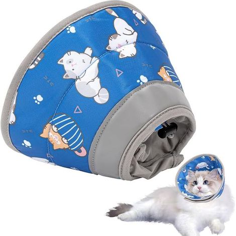 Katzenhalsband Blau S Verstellbar (1/3)