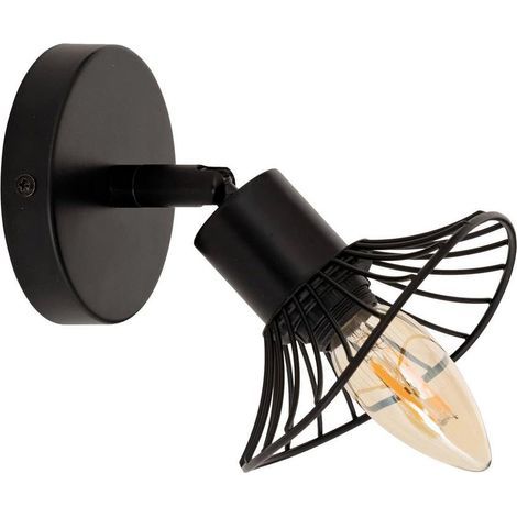 Applique Murale Orientable en Métal "Adelia" 17cm Noir (1/3)