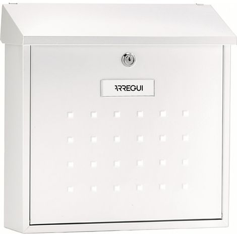 ARREGUI Premium Maxi E5611 Cassetta Postale Individuale in Acciaio, Di Grandi Dimensioni, Cassetta della Posta da Parete, Dimensione L (Riviste e Buste C4), Facile da Montare, Bianco