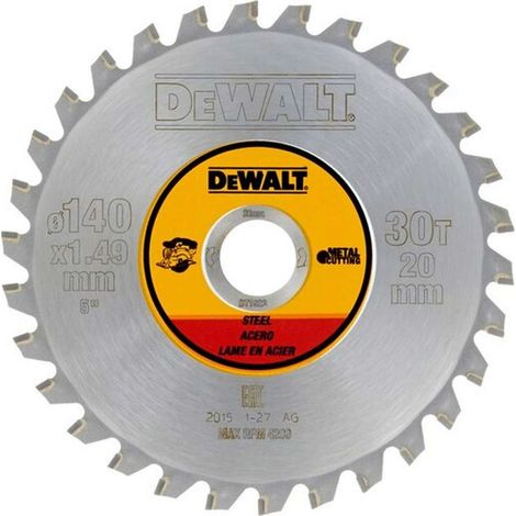 DeWALT - Lama da sega per acciaio 140x20 mm, 30 denti DT1923