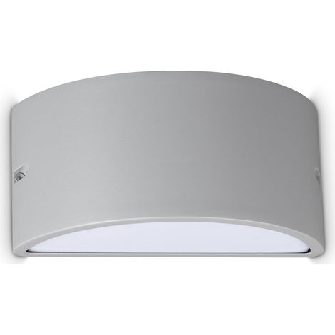 Ideal Lux lampada da parete REX-2 1 luce E27 IP44 grigio alluminio