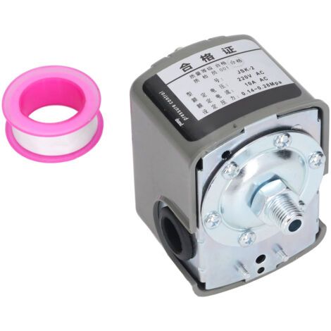 Pressostat de pompe à eau interrupteur de contrôle de pression réglable 1/4in NPT filetage mâle AC220V 10A (1/5)