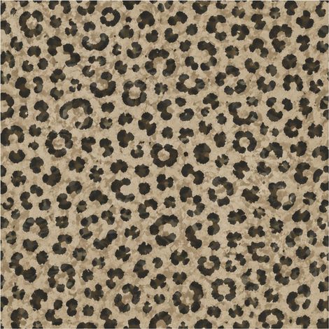 Gold Leopard Print Wallpaper Black Animal Pattern Paste The Wall Paper (1/4)