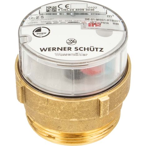 Schütz MESSKAPSEL warm EAS MODULAR, Q3=2,5, BIS 90° , Warmwasserzähler TYP IE 2" KOAX Eichjahr 2025