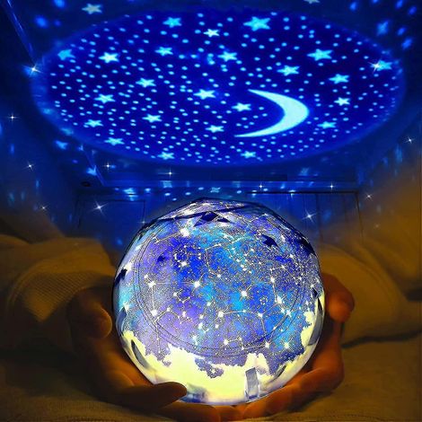 Veilleuse étoilée pour enfants, lampe de projection univers, thème Noël romantique (1 pièce) (1/3)