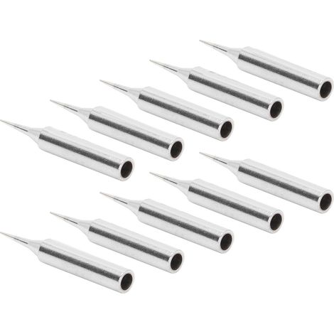 Lot de 10 pointes de rechange pour fer à souder, outil de soudage universel à chauffage interne, pointe de type I (pointue). (1/5)