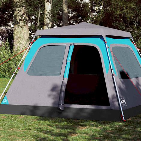 vidaXL Kuppel-Familienzelt 6 Personen Blau Quick Release (1/5)