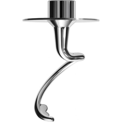 Crochet Pétrisseur Spirale Acier Inox pour Robot 4,5-5L Tête Inclinable Pétrissage Pain Pizza Lavable (1/5)