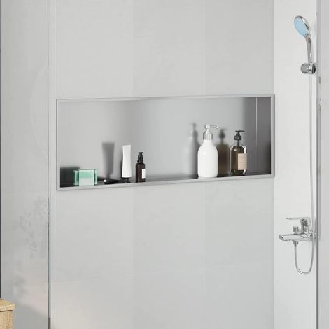 Duschnische Silber 90 x 30 x 9,5 cm Edelstahl