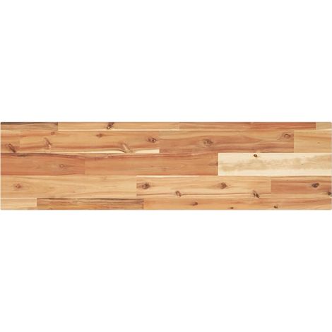 Maison Exclusive - Schweberegal 100x20x2 cm Massivholz Akazie Ölb (1/5)