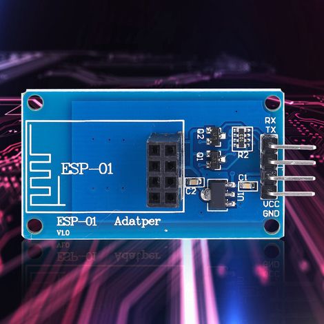 2er-Set ESP8266 WLAN-Wireless-Adaptermodul ESP-01 3,3 V/5 V, transparentes Durchgangsmodul (1/5)